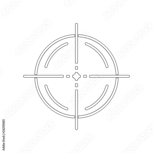 Target icon. Element of Army for mobile concept and web apps icon. Outline, thin line icon for website design and development, app development