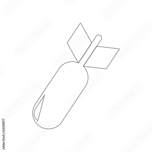 Aviation Bomb icon. Element of Army for mobile concept and web apps icon. Outline, thin line icon for website design and development, app development