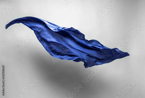 abstract blue fabric in motion