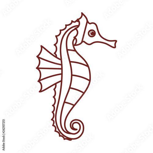 seahorse pattern isolated icon