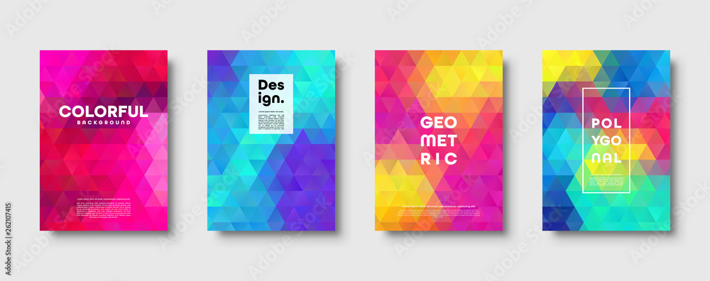 Triangle polygonal abstract background. Colorful gradient design. Low poly shape banner. Vector illustration. Triangle polygonal abstract background. Colorful gradient design. Low poly shape banner. Vector illustration.