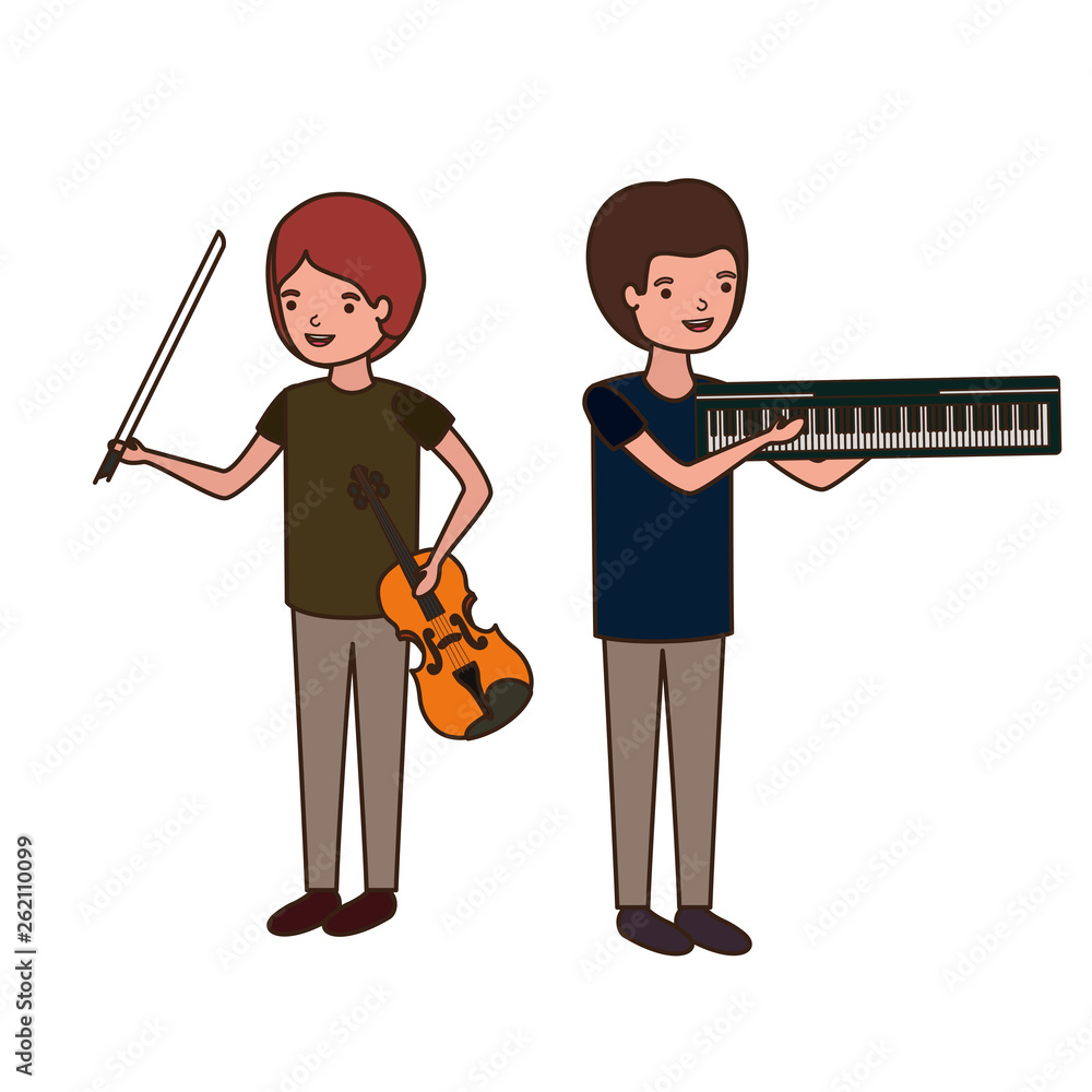 men with musical instruments character men with musical instruments character