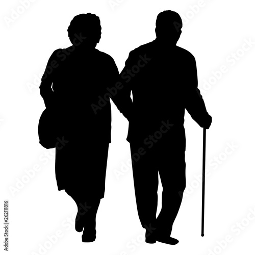 Senior couple silhouette