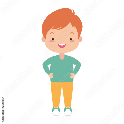 smiling schoolboy character