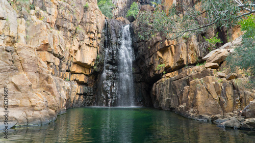 Southern Rockhole waterfall hidden in the middle of Nitmiluk  Katherine  Gorge  Australia