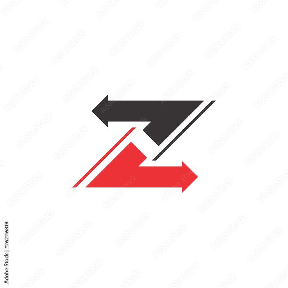 Letter Z with back and forth arrow logo design Letter Z with back and forth arrow logo design