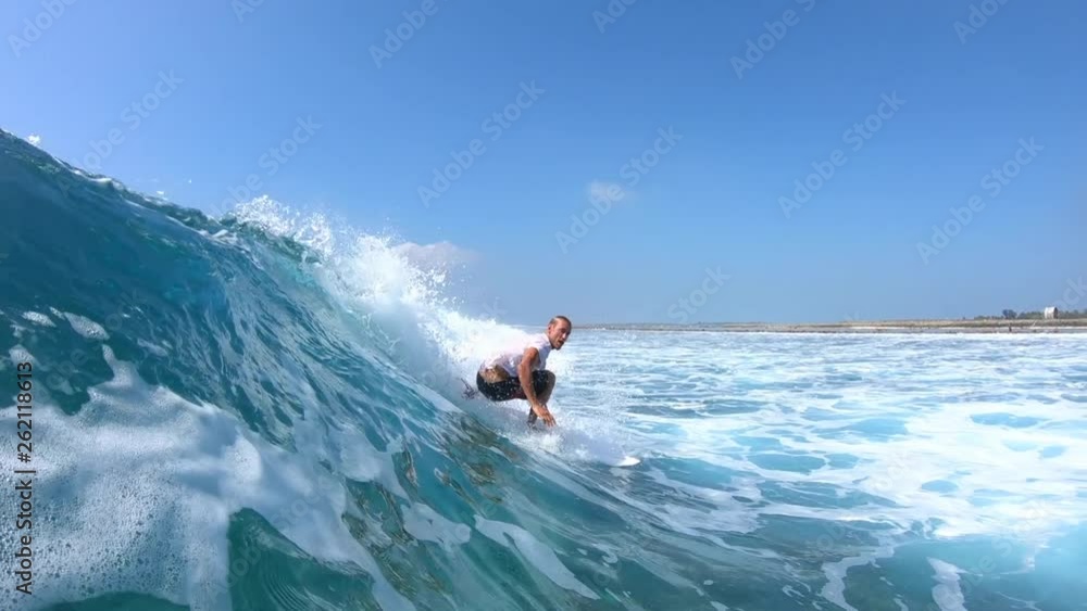 Surfer rides the tropical wave Surfer rides the tropical wave