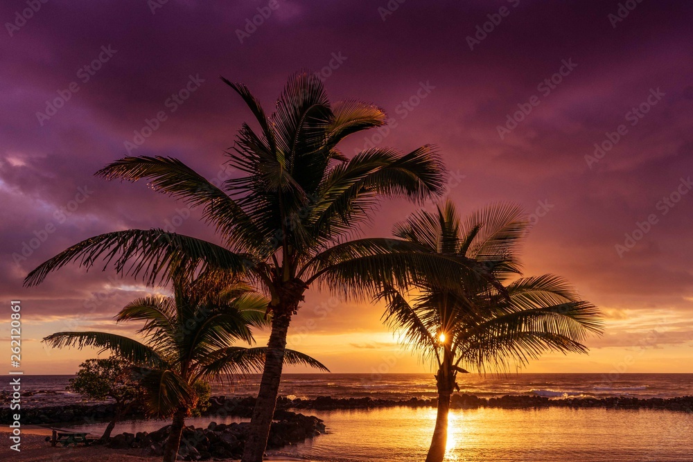 Peaceful Sunrise in Kaua'i, Hawai'i