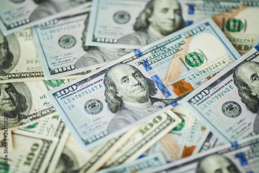 American money background texture bills of 100 american dollars American money background texture bills of 100 american dollars
