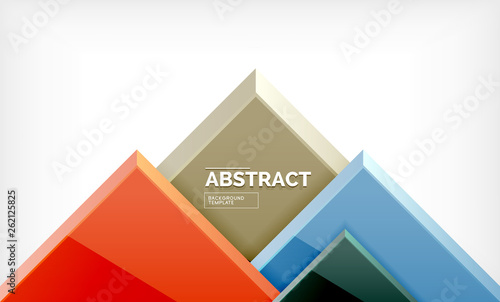 Geometric abstract background, modern square design