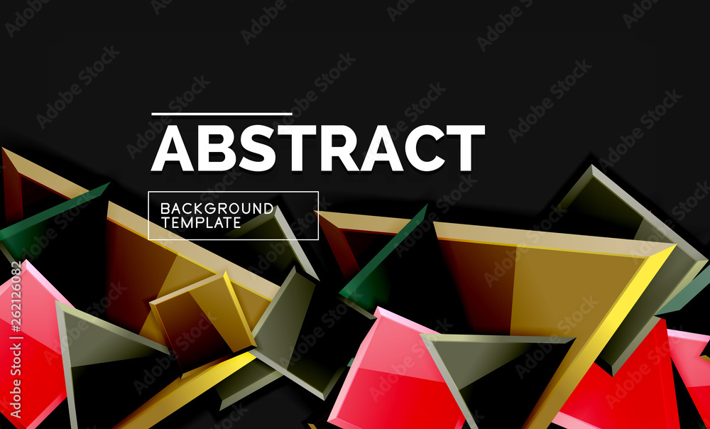 Glossy squares and triangles geometric backgrounds Glossy squares and triangles geometric backgrounds