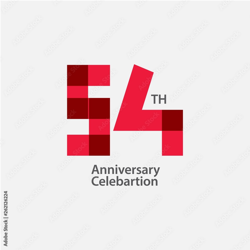 54 th Anniversary Celebration Vector Template Design Illustration 54 th Anniversary Celebration Vector Template Design Illustration