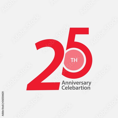 25 th Anniversary Celebration Vector Template Design Illustration