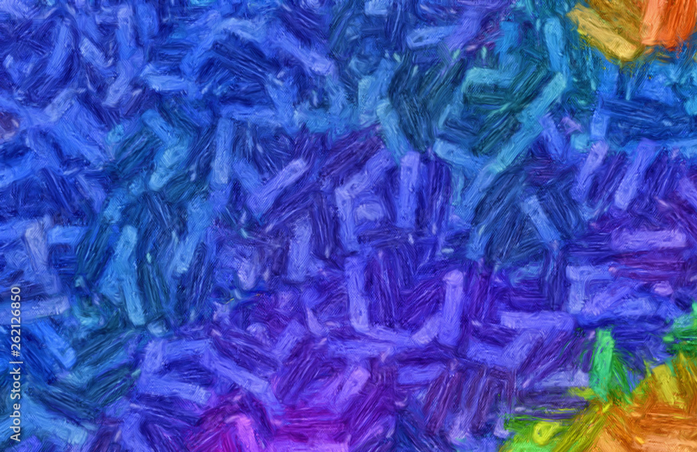 Obraz premium Impressionism wall art print. Vincent Van Gogh style oil painting. Swirl splashes. Surrealism artwork. Abstract artistic background. Real brush strokes on canvas. 