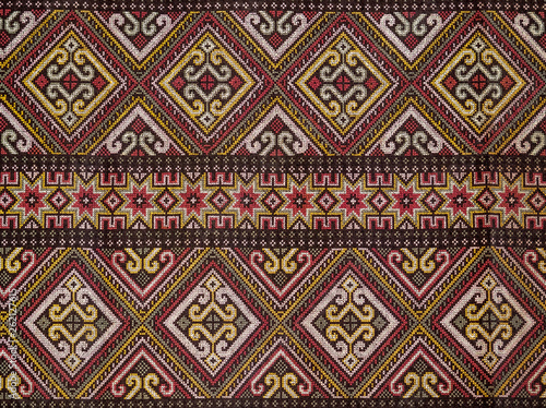 Thai traditional silk fabric pattern