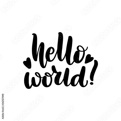 lettering hello world