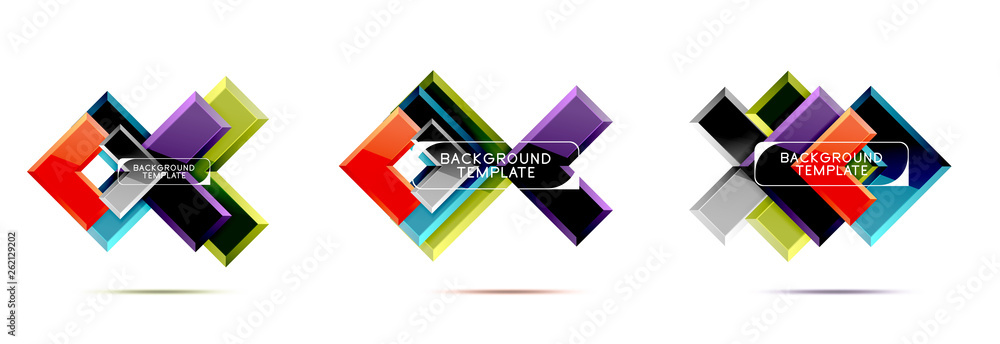 Set of arrow geometric logo icons, banners or backgrounds templates Set of arrow geometric logo icons, banners or backgrounds templates