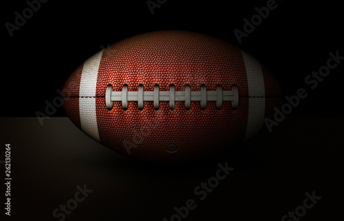 American Football In the Shadows 3D Illustration