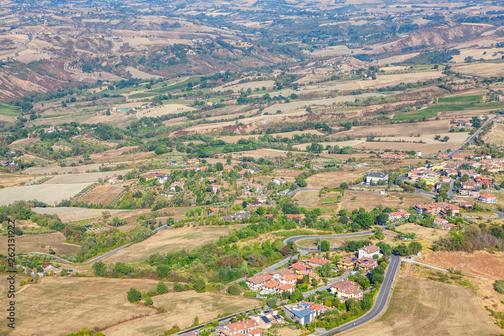 hills of San Marino aerial view