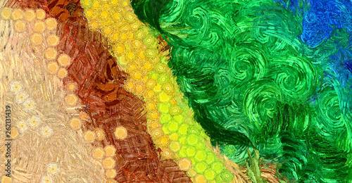 Impressionism wall art print. Vincent Van Gogh style expressionism oil painti...
