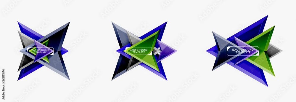 Arrows and triangles geometric design template for banner, background or logo Arrows and triangles geometric design template for banner, background or logo