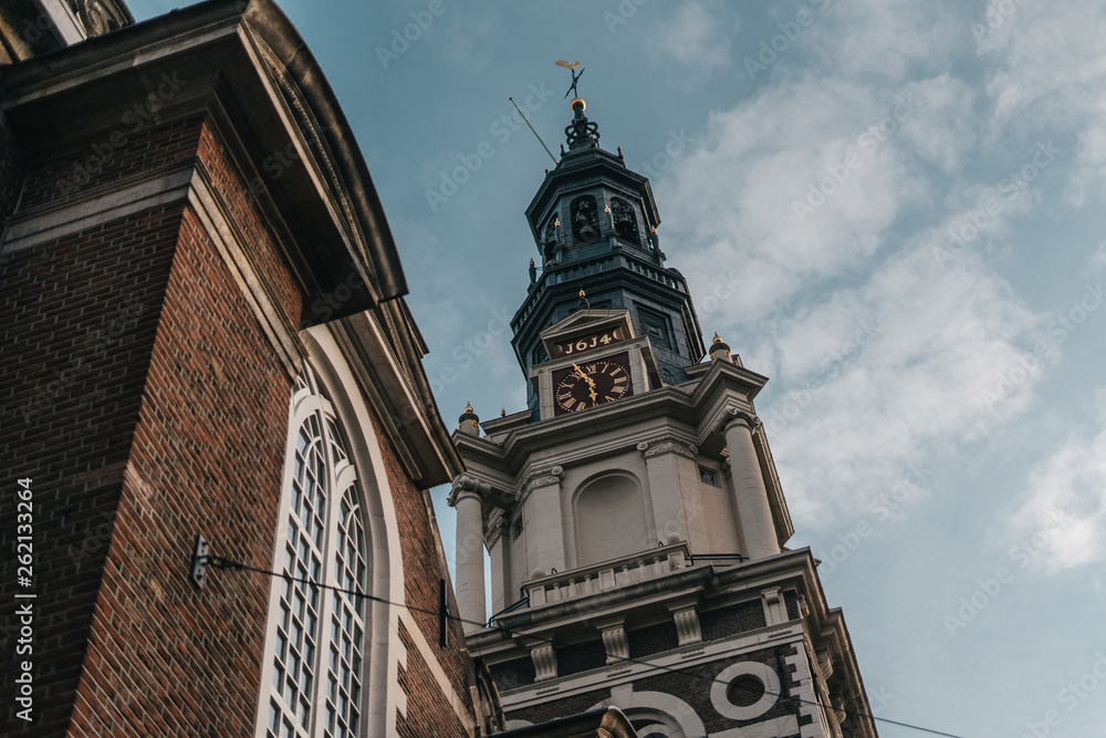 Beautiful ancient catholic church at Amsterdam, Netherlands