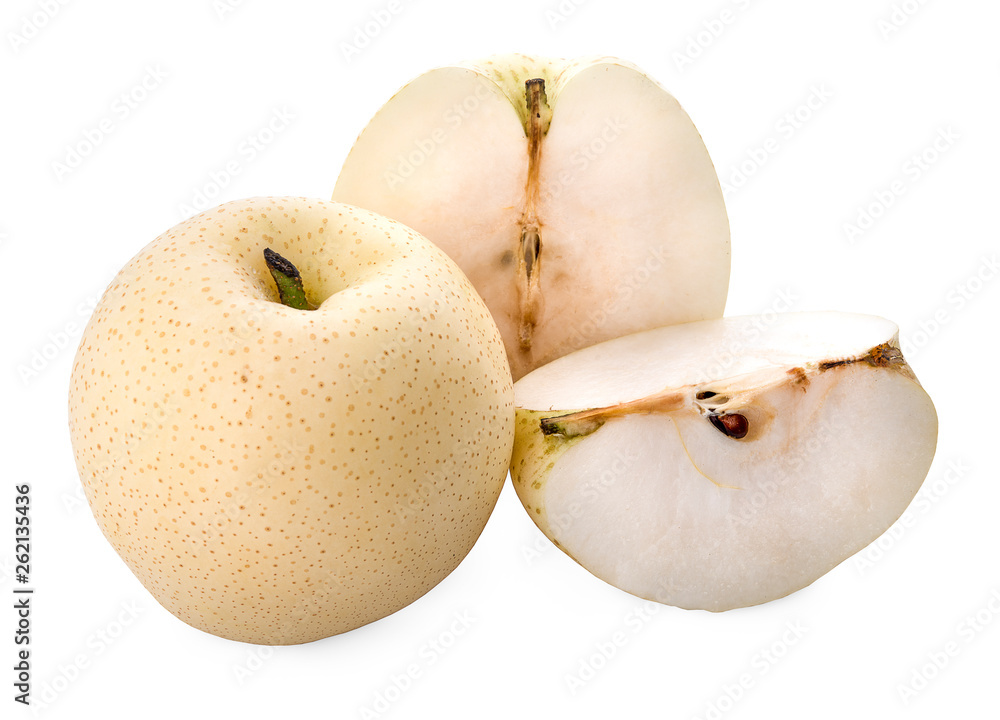 Pears - Asian Pears isolated on white background Pears - Asian Pears isolated on white background
