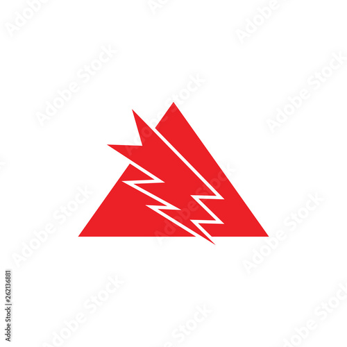 thunder geometric triangle logo vector Free Download thunder geometric triangle logo vector - GFXLoad