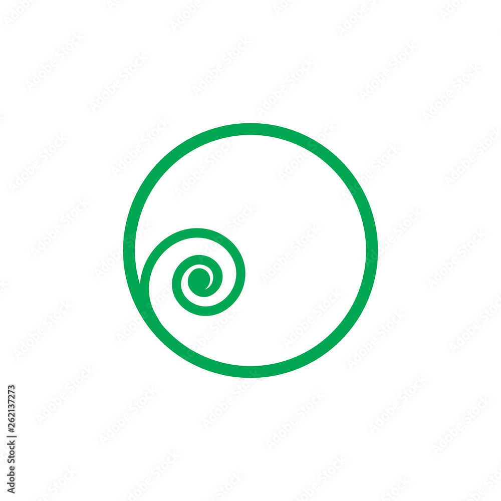spiral green circles simple logo vector spiral green circles simple logo vector