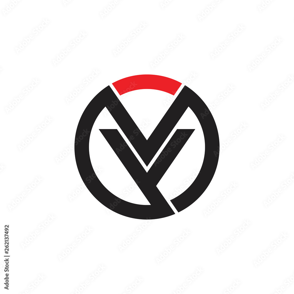 letters my circle geometric logo vector letters my circle geometric logo vector