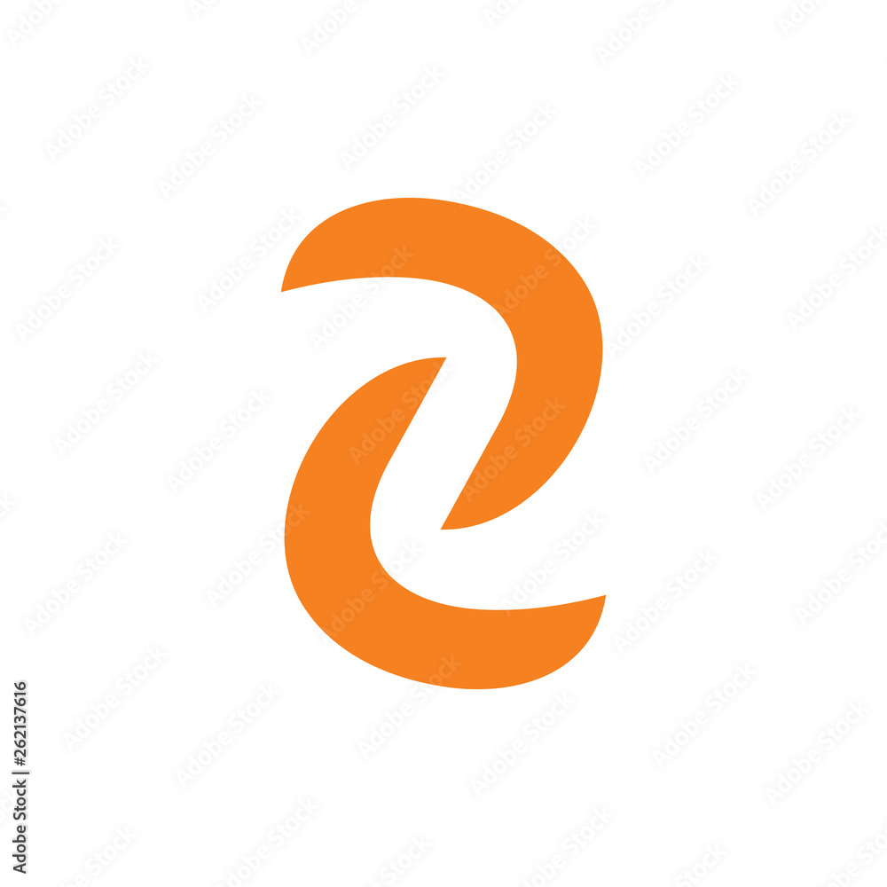 abstract simple linked 2 curves arrow logo vector abstract simple linked 2 curves arrow logo vector