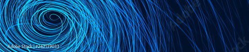 spinning abstract blue green strings photo