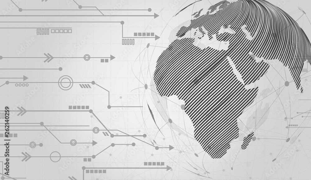 Global network connection Automated Support Assistance and Networks Design Concept with Wireframe Global network connection Automated Support Assistance and Networks Design Concept with Wireframe