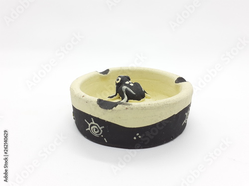 Artistic Ashtray in white isolated background