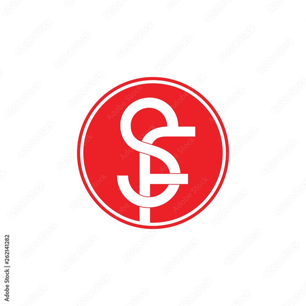letters sf linked negative space logo vector letters sf linked negative space logo vector