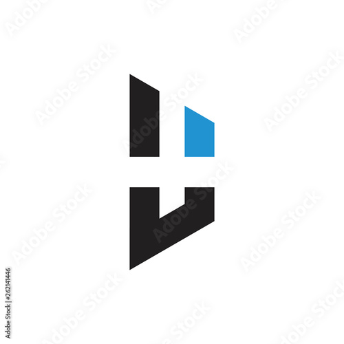 letters uj simple geometric logo vector