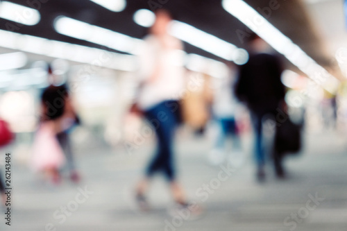 Blurred Background of Airport Departure Terminal