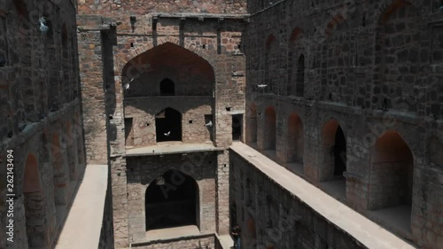 Drone shot of agrasen Ki Baoli, Delhi, photo