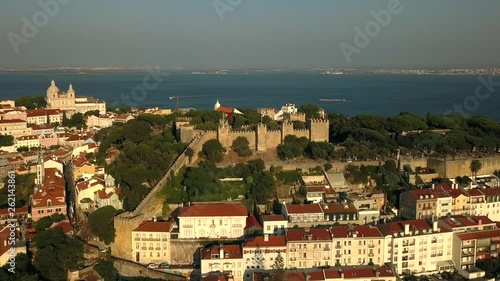 Aerial Shot of Lisbon with Castello photo