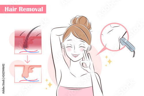 woman remove hair