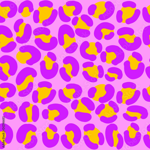 Leopard animal print. Vector seamless pattern.