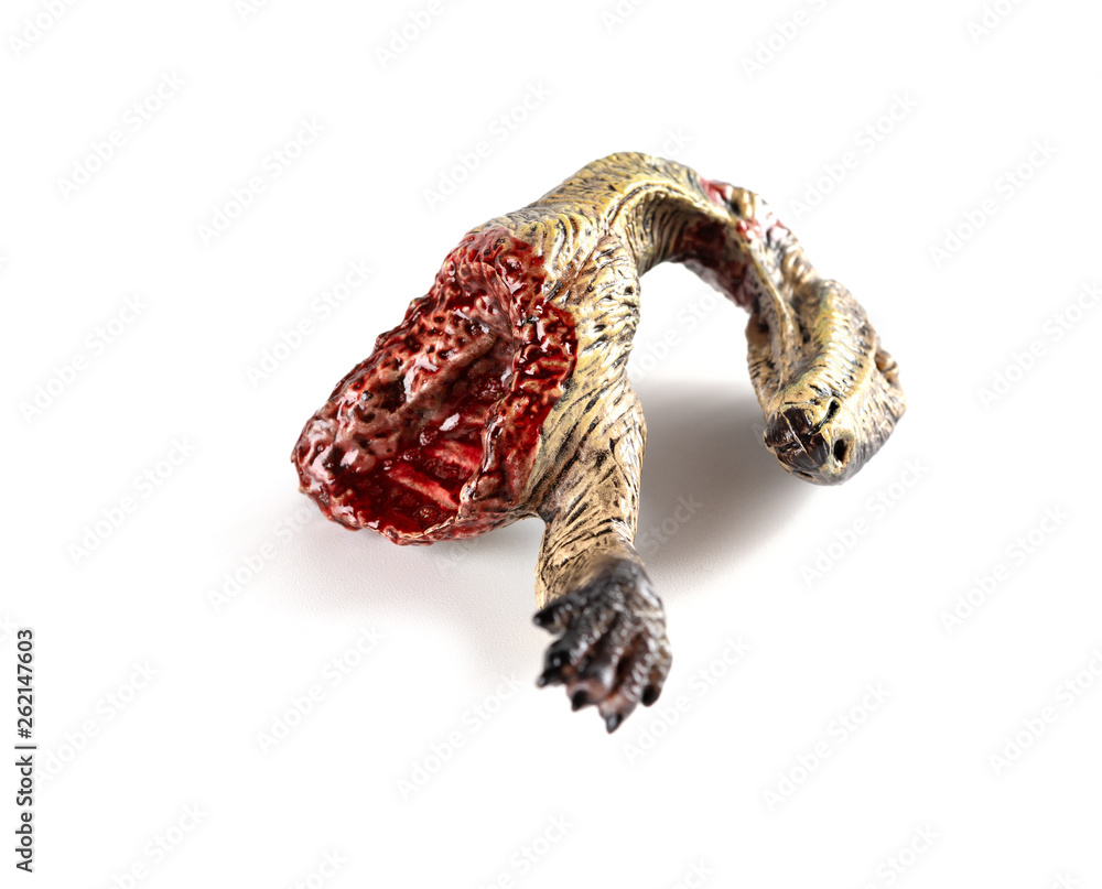 Fototapeta premium dinosaur dead body on a white background
