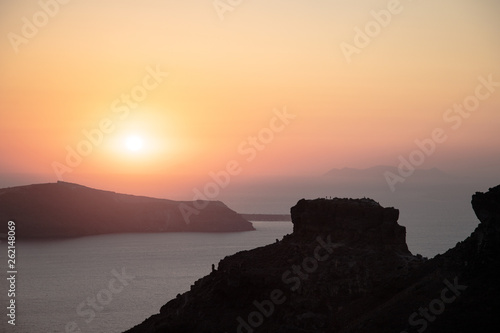 sunset in greece