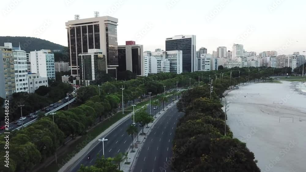 Aterro do Flamengo avenue. Aerial view of Rio de Janeiro, Brazil, South America Aterro do Flamengo avenue. Aerial view of Rio de Janeiro, Brazil, South America