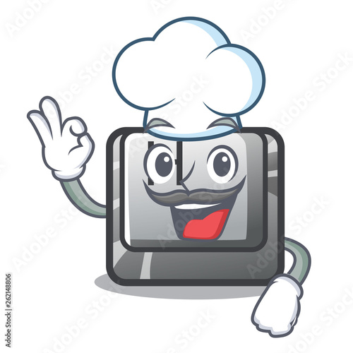 Chef button H in the shape cartoon