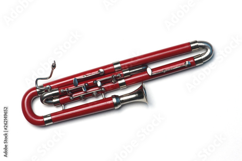 contra-bassoon isolated on white background