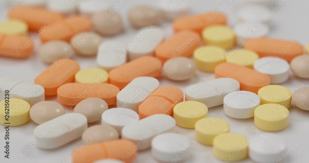 Stack of medicine in rotation Stack of medicine in rotation