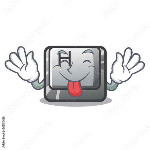 Tongue out button H on a the character