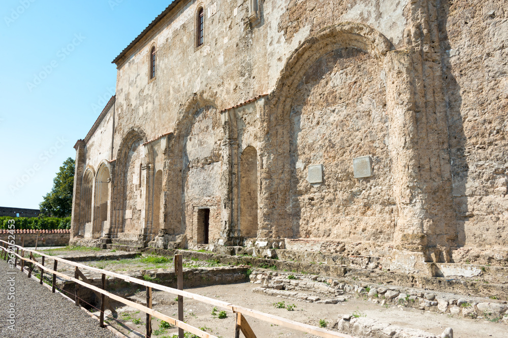 Telavi, Georgia - Jul 10 2018: Alaverdi Monastery. a famous Historic site in Telavi, Kakheti, Georgia.