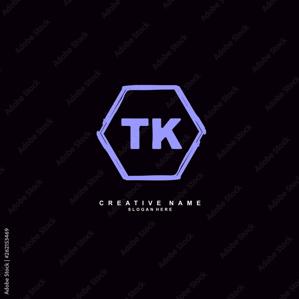 T K TK Initial logo template vector T K TK Initial logo template vector
